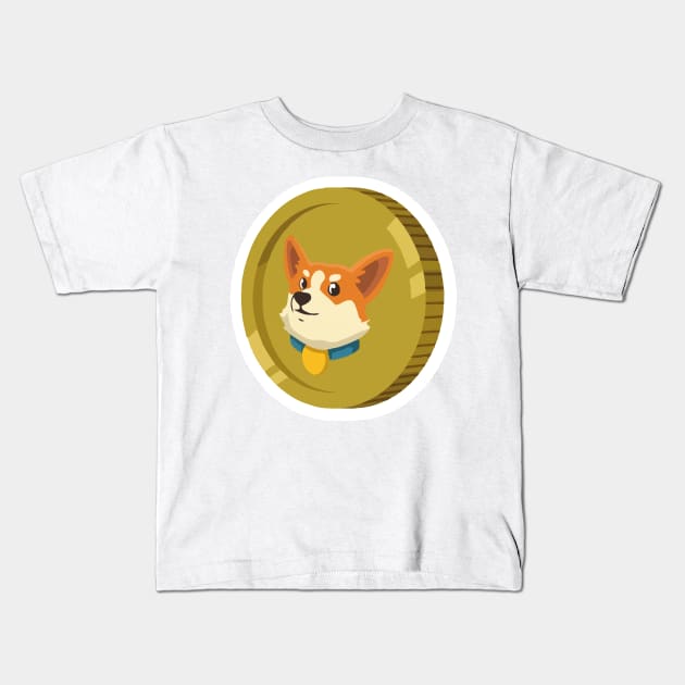 Bruno Coin. Kids T-Shirt by Tad